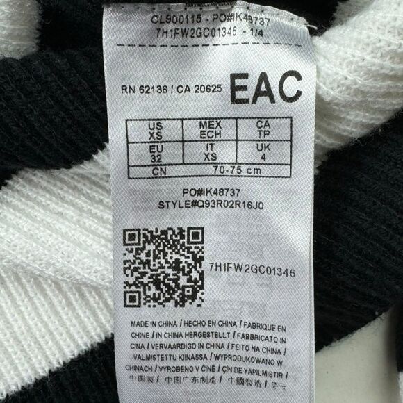 Guess Pullover Striped Knit Sweater XS Extra Small Women’s Black White Crewneck - Picture 9 of 12